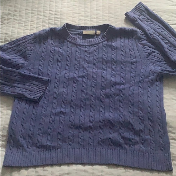 Periwinkle Cableknit Sweater - Picture 2 of 3